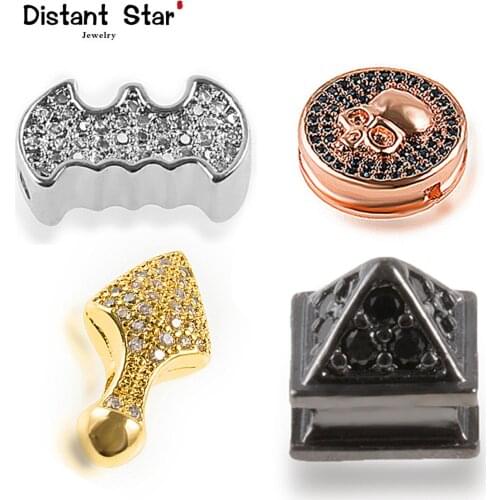 7.6 * 8.1 / 8 * 13.9mm High Quality Micro Pave CZ Irregularly Shaped Beads Bracelet Personalized Jewelry Fashion Accessories