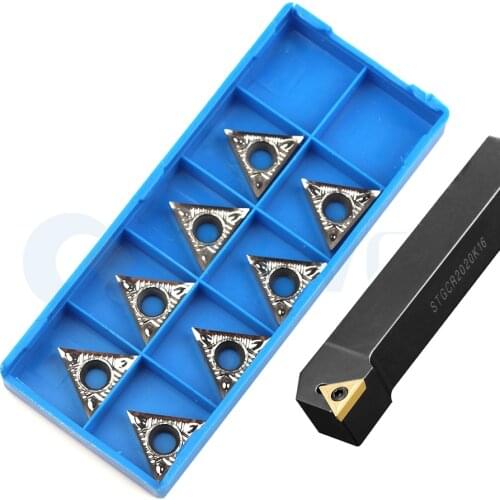 91° STGCR1616H16 STGCR/STGCL 2020 2525 CNC External Turning Tools Holder +10Pc TCMT Lathe Machine Carbide Insert Rigidity Strong