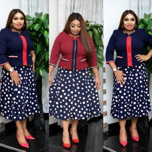 HGTE African Dresses for Women Autumn 2021 New African Women Printing Dress with Coat African Plus Size Dress 2XL-5XL