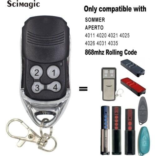 APERTO 4025 TX02-868-2, 4020 TX-03-868-4 Garage Remote Control SOMMER 4011 4010 4025 4026 4031 4020 Gate Command Transmitter
