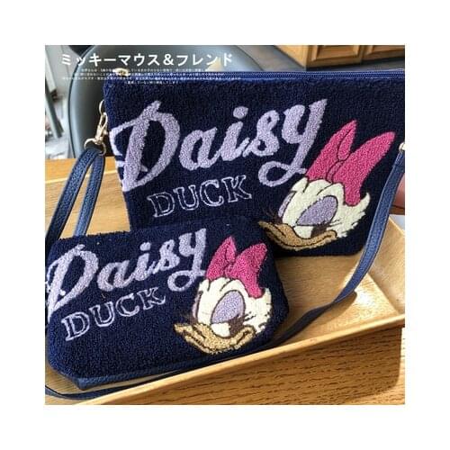 Free Shipping New Cute Cartoon Disney Duck Strange Embroidery Lady Handbag Cross-body Bag
