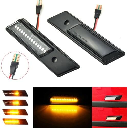 Side Marker LED Turn Signal Light For BMW 3 5 7 Series E32 E34 E36 1990-1996 Sequential Lamp Indicator Dynamic Blinker