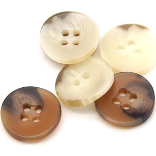 HENGC Large Resin Imitation Horn Buttons For Clothes Irregular Coat Sweater Suit Windbreaker Brown Sewing Accessories Wholesale
