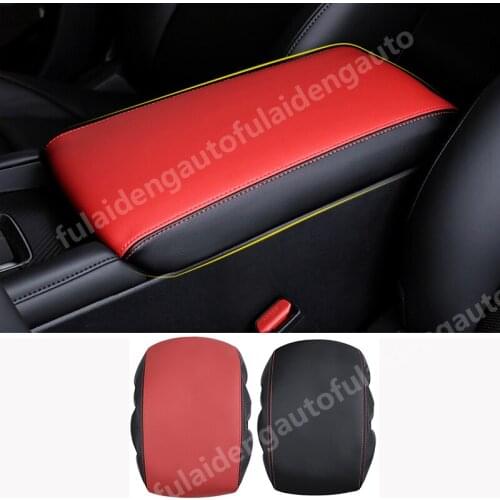 For Mazda 3 Axela 2019-2020 PU Leather Armrest Console Pad Cover Cushion Support Box Armrest Top Mat Liner Car Styling