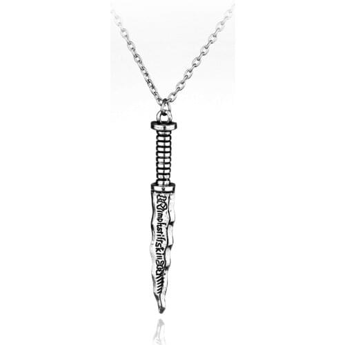 Dongsheng Fashion Jewelry Snow Princess Once Upon A Time Rumpelstiltskin Dagger Pendant Necklaces For Women Men Gift