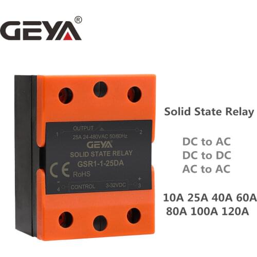 Solid State Relay SSR-10DA SSR-25DA SSR-40DA 10A 25A 40A actually 3-32V DC TO 24-380V AC SSR 10DA 25DA 40DA FOTEK