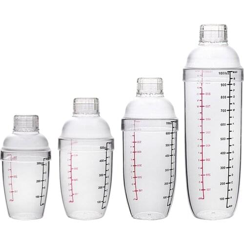 PC Graduated Cocktail Shaker With Measurement Wine Martini Drinks Mixer Mixing Bartender Home Party Shaker Tools