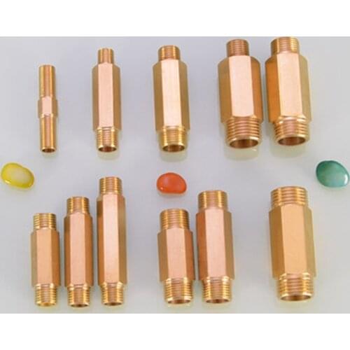 Brass double external wire lengthening direct extension pipe variable diameter conversion external thread copper joint fittings