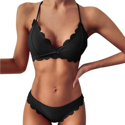 Top Selling Solid Color Two-Piece Swimsuit Push-Up Padded Sexy Bikini Swiming Suit Women Swimwear купальники женские 2021