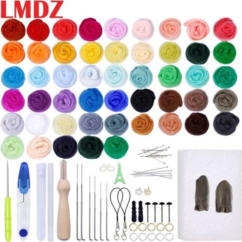 LMDZ Felting Tools Wool Felting Kit Wool Needle Felting Kit Needle Felting Starter Kit DIY Needle Felt Wool Felt Roving Set 5g