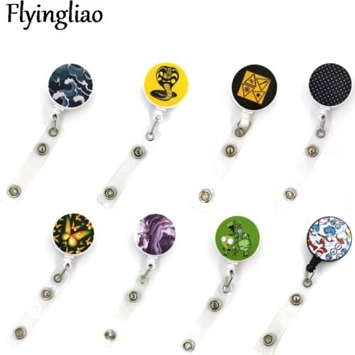 Cute Cards Cover Clip Lanyards Retractable Student Nurse Badge Reel Clip Cartoon Card Badge Holder accessories
