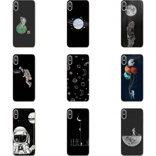 Astronaut Space Moon For Samsung Galaxy S3 S4 S5 Mini S6 S7 S8 Edge Plus S9 S10 S20 Plus Soft Phone Case