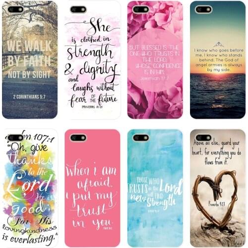 5H Bible Verse Quotes Soft Silicone Tpu Cover Case for huawei Honor 7a pro 7x play case