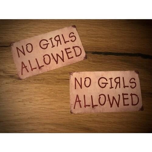 Stickers No Girls No Women Men Garage Tuning OEM JDM Sticker OLD #108