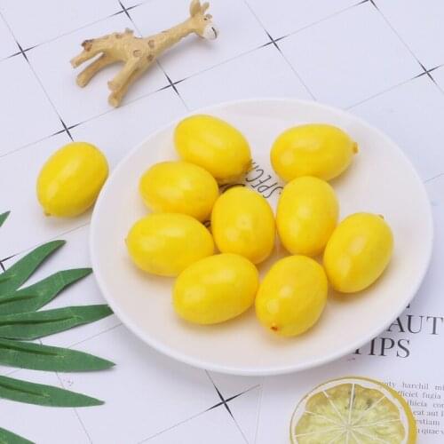 2021 New 20pcs Lifelike Simulation Artificial Lemon Fake Fruit Disply Home Party Decor