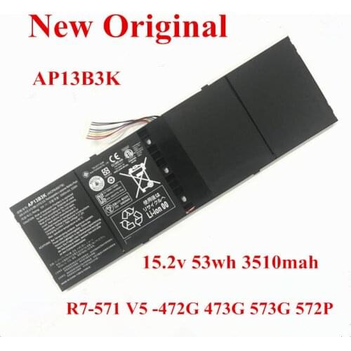 New Original Laptop replacement Li-ion Battery for Acer R7-571 V5 -472G 473G 573G 572P AP13B3K 15.2v 53wh 3510mAh