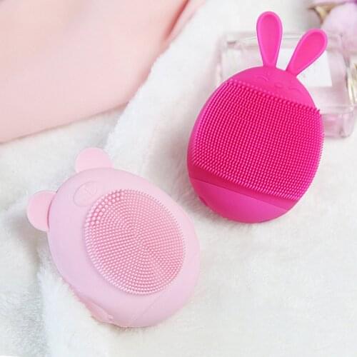 Cleansing Instrument Ultrasonic Silicone Electric Washing Machine Pore Cleaner Brush Washing Face Artifact