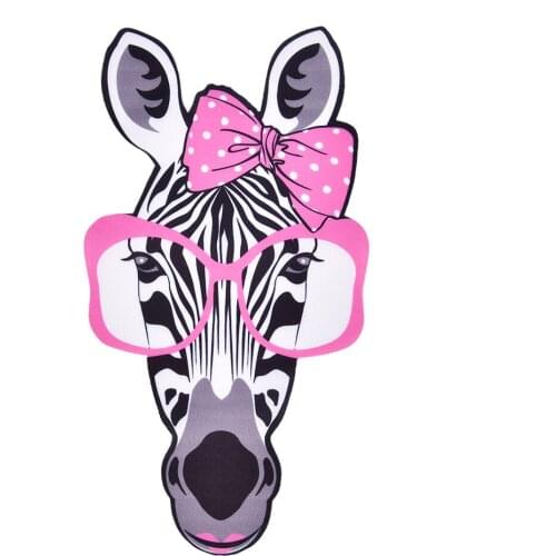 Zebra head pattern iron on patch brand transfer logo printing patches stickers for clothing New Diy fashion T shirt 23cm