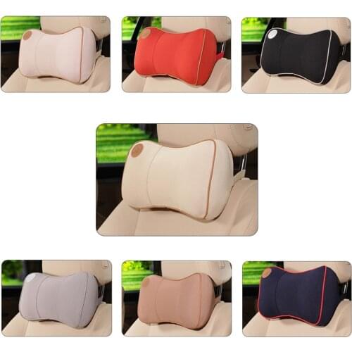 2pcs Car Neck Pillow 3D Memory Foam Safety Seat Support Headrest Cushion for Abarth Alfa Romeo BMW Mercedes BENZ car decoration