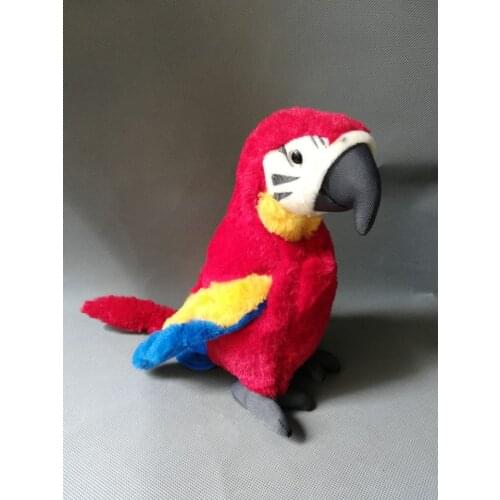 Lovely red parrot plush toy about 26cm parrot bird soft doll birthday gift h0820