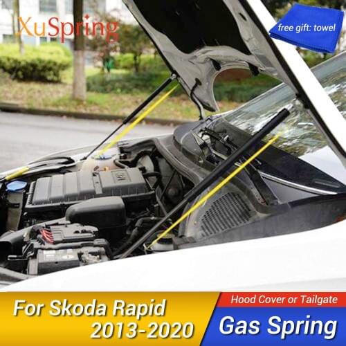 For Skoda Rapid 2013 2014 2015 2016 2017 2018 2019 2020 Car Bonnet Cover Strut Bars Hydraulic Rod Spring Shock Lifting Support