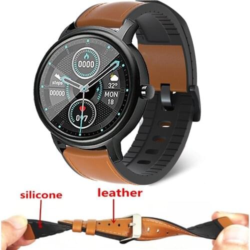 Leather Silicone Watchband for Xiaomi Mibro Air Strap Bracelet 20mm Sport Replacement Wristband for Mi bro Air Ремешок