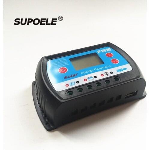 LCD Display PWM 10A 20A Solar Charge Controller 12V/24V Solar Panel Charge Regulator With USB Output