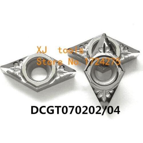 Free Shipping 10pcs DCGT070202/DCGT070204 Turning carbide Aluminum inserts,Blade for SDJCR/SDNCN Holder,Suitable for Aluminium