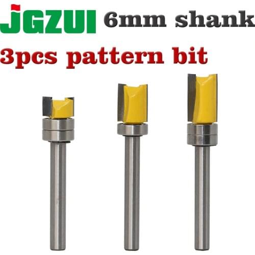 1PC6mm Shank Template Trim Hinge Mortising Router Bit Straight end mill trimmer cleaning flush trim Tenon Cutter forWoodworking