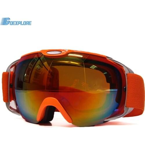 Outdoor Ski Goggles Windproof Glasses Dustproof TPU Snow Glasses Men Motocross spherical lens UV protect anti-fog Skiing Eyewear
