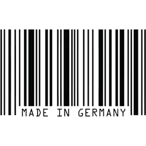 20cm*11.9cm MADE IN GERMANY Bar Code Fashion Vinyl Car-styling Decals Car Sticker S6-3777