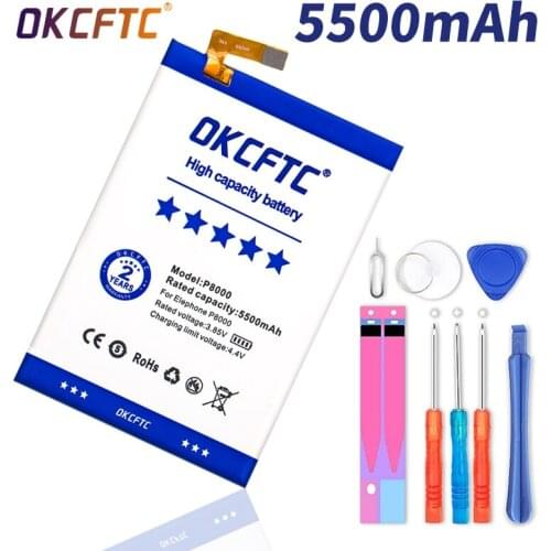 High Quality NEW 5500mAh Built in Batteries Replacement Smart Phone Battery with Tools for Elephone P8000 Cell Phone