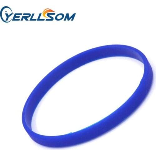 YERLLSOM 100pcs/Lot high quality 1/4inch Royal blue thin silicone bracelets for events B20060459