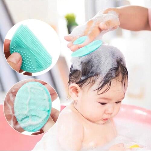 1/2/3 Pcs Eco-friendly Silicone Face Brush Deep Pore Facial Scrubber Cleansing Brush Baby Bath Gentle Massage Washing Pad