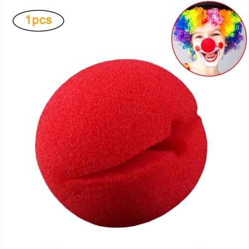 1.96 inch Funny Adult Party Clown Nose Cosplay Prop Red Sponge Nose Sponge Ball for Halloween Party Decoration Clowns Play