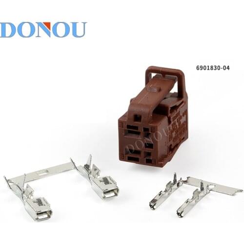 1set Suitable for BMW seat motor plug 4P wire connector sheath 6901830-04 with terminal 13597381