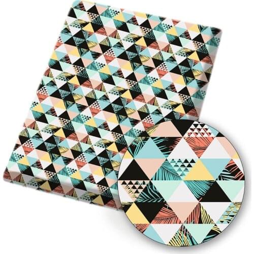 Polyester Cotton Fabric Creative Designs Printed Cloth Sheets for Dress Handbag Materials DIY Masks Supplies 22*30/45*45cm 1pc