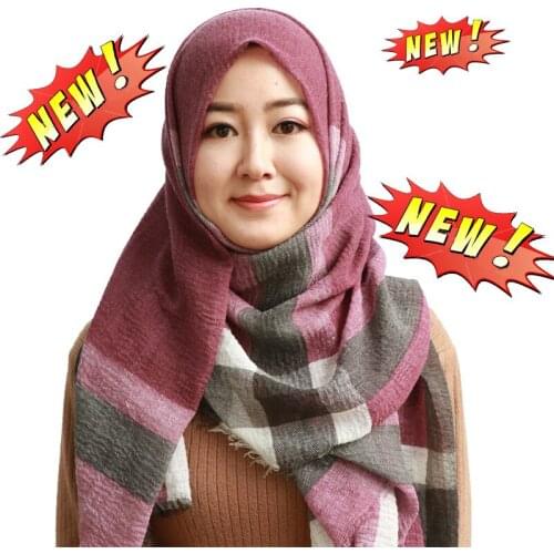 20pcs/bag New Cotton and Linen Scarf Gradient Shawl Light Softy Shawl Muslim Headscarf 90*180cm