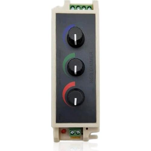 3Keys RGB Controler DC 12V 24V Manual Remote Controller 8A LED Dimmer for Light Strip
