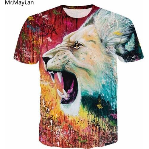 3D Print Colorful Tiger tshirt Men Women Hipster Steetwear T-Shirt Harajuku Hip Hop Rock Tees T shirt Tops 2018 Brand Clothing