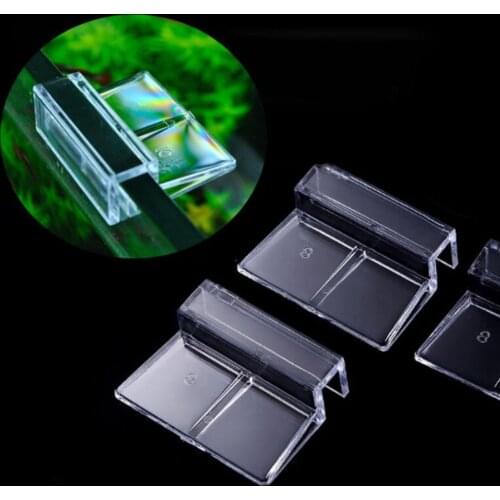 4/8pcs Fishtank Support Plastic Transparent Support Aquarium Glass Cover Clip Holder Aquarium Accessories