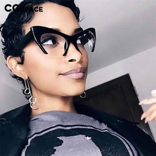 45292 Retro Half Frame Cat Eye Glasses Frames Women Optical Fashion Eyewear Computer Glasses