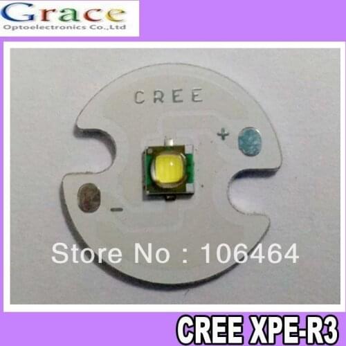 5PCS Cree XLamp XP-E R3 White 5000K 1W 3W LED XPE Light Emitter w/16mm Round Base