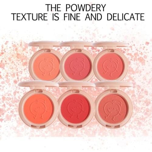 6 Color Blush Makeup Palette Face Mineral Pigment Skin Brighten Orange Pink Shadow Powder Long Lasting Blusher Cosmetics TSLM1