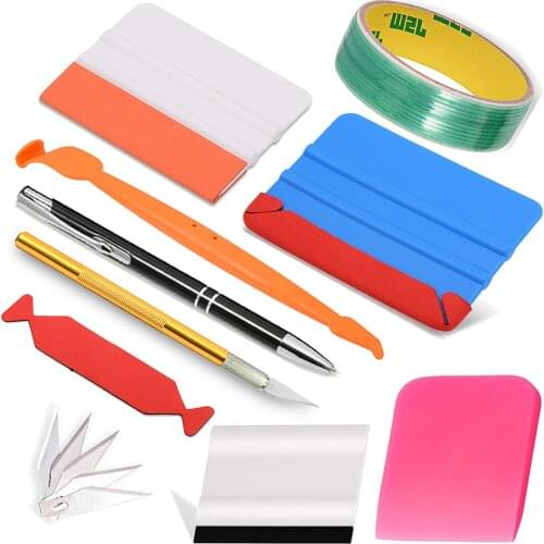 Car Accessories Kit Carbon Fiber Vinyl Wrap Tools Auto Film Stickers Squeegee Graphic Knifelee Tape Window Tint PPF Install