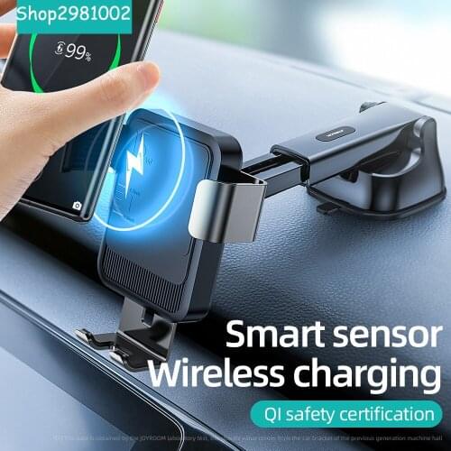 15w Qi Wireless Car Holder Phone charger Intelligent Infrared Fast Charger Stand Car Phone Holder for iPhone Huawei Xiaomi