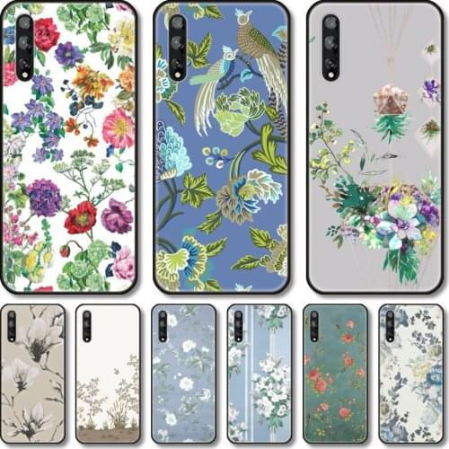 Flowers and plants Phone Case For Huawei Y 5 6 7 8 9 A P S Pro 2020 2019 Black Shell Cover