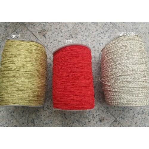 Decorative Twisted Gold String Loop Cord Knot Rope Sling 2mm, 10 meters per pack