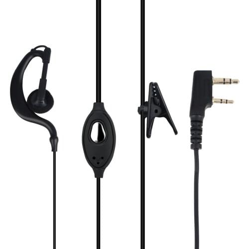 Earpiece For Baofeng BF-888S UV5R Walkie Talkie G-Style 1-Wired Headset K Plug with PTT & In-line MIC