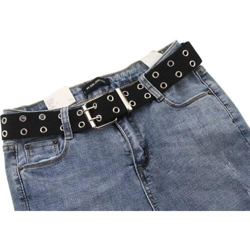 Double Pin Buckle Unisex belt Quality Canvas Mens belt Casual Sports Jeans Women belt Students belt Waist belt Fabric belt